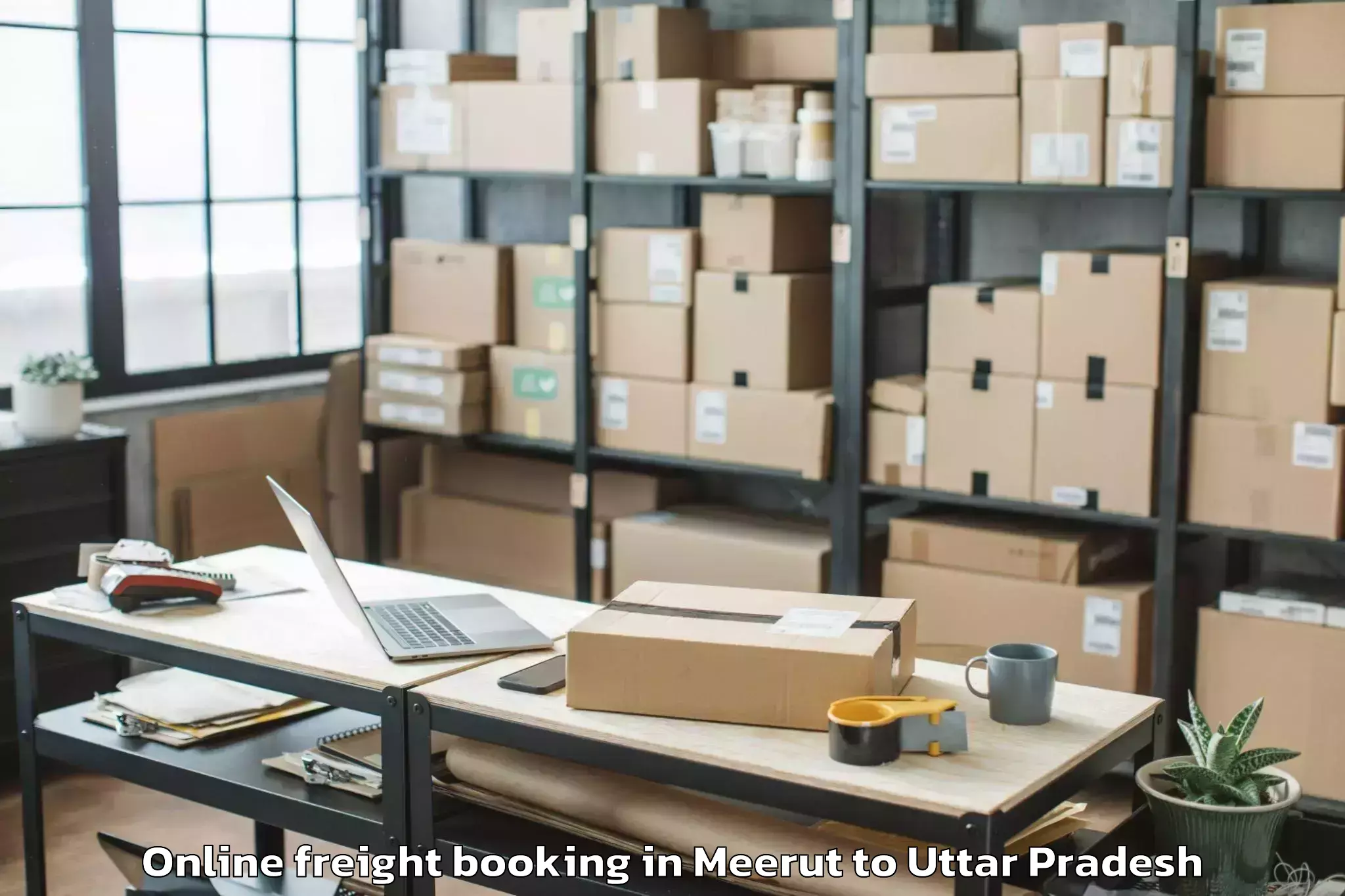 Leading Meerut to Samthar Online Freight Booking Provider